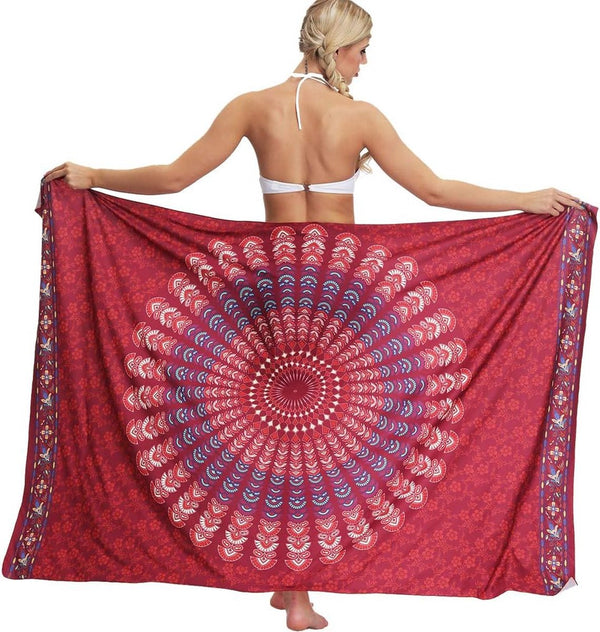 Boho sarong wrap bikini cover-up rok strandlaken