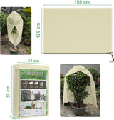 Winterbescherming voor planten, set van 2, 120 x 180 cm, vorstbeschermende plantendekens als winterbescherming, met ritssluiting voor boompalmen, balkonplanten, kaptent, ademend