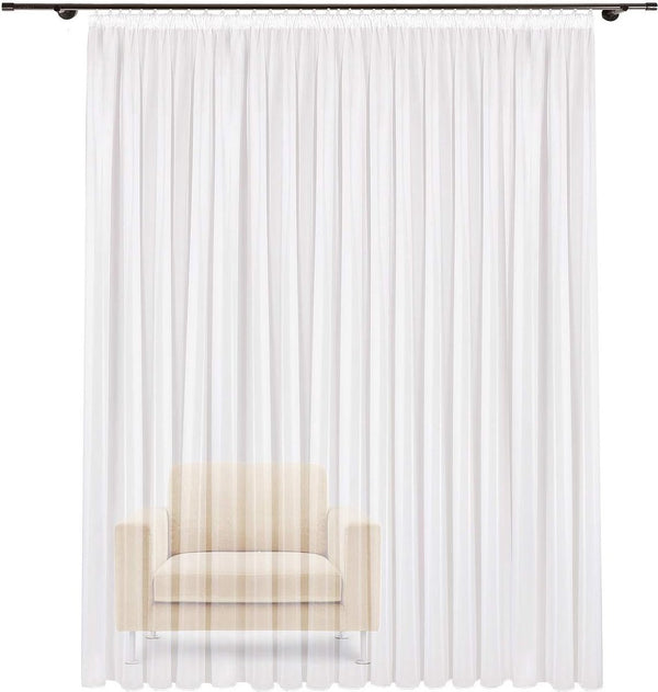 Milena transparant gordijn in wit