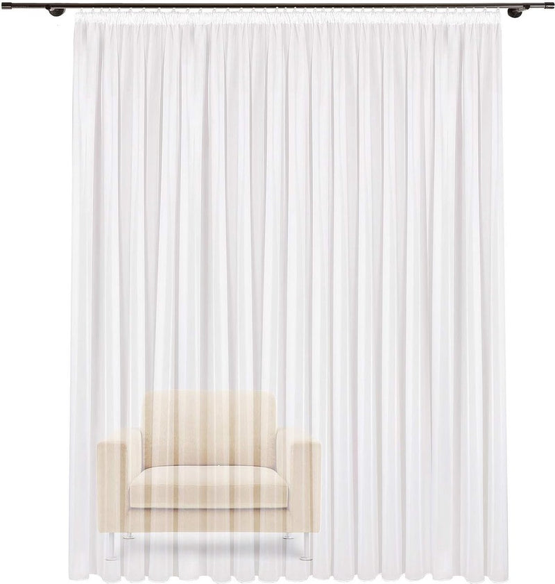 Milena transparant gordijn in wit