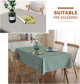 Linnen tafelkleed, hoogwaardig tafelkleed, wasbaar, onderhoudsvriendelijk tafelkleed, linnenlook, waterdicht tafelkleed, lotuseffect, lichtgroen, 140 x 180 cm