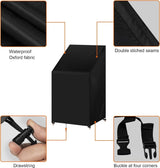Afdekking voor tuinmeubelen, tuinstoelen, 65 x 65 x 120/80 cm, afdekhoes van 420D Oxford-weefsel, waterdicht, uv-bestendig, beschermhoes, zeil voor meubelsets, tuintafel, zitgroep, zwart