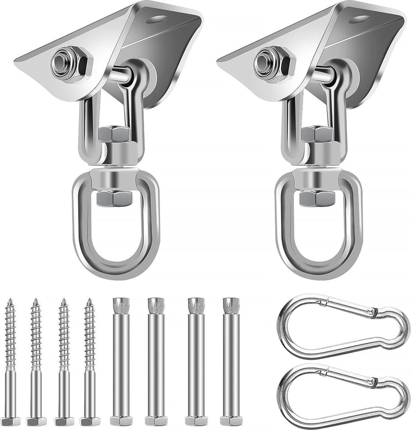 Plafondhaak, hangstoel, zware belasting, schommelhaak, 450 kg, 360 graden draaibaar, plafondhaak, zware belasting, 304 roestvrij staal, plafondhouder voor hangstoel, yoga, hangmat, stoel,