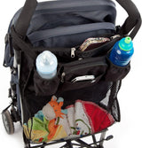 Slimline Buggy en kinderwagen organizer met boodschappennet. Uniforme pasvorm & waterdicht PLUS 2 kinderwagenclips gratis. Onmisbare kinderwagenaccessoires