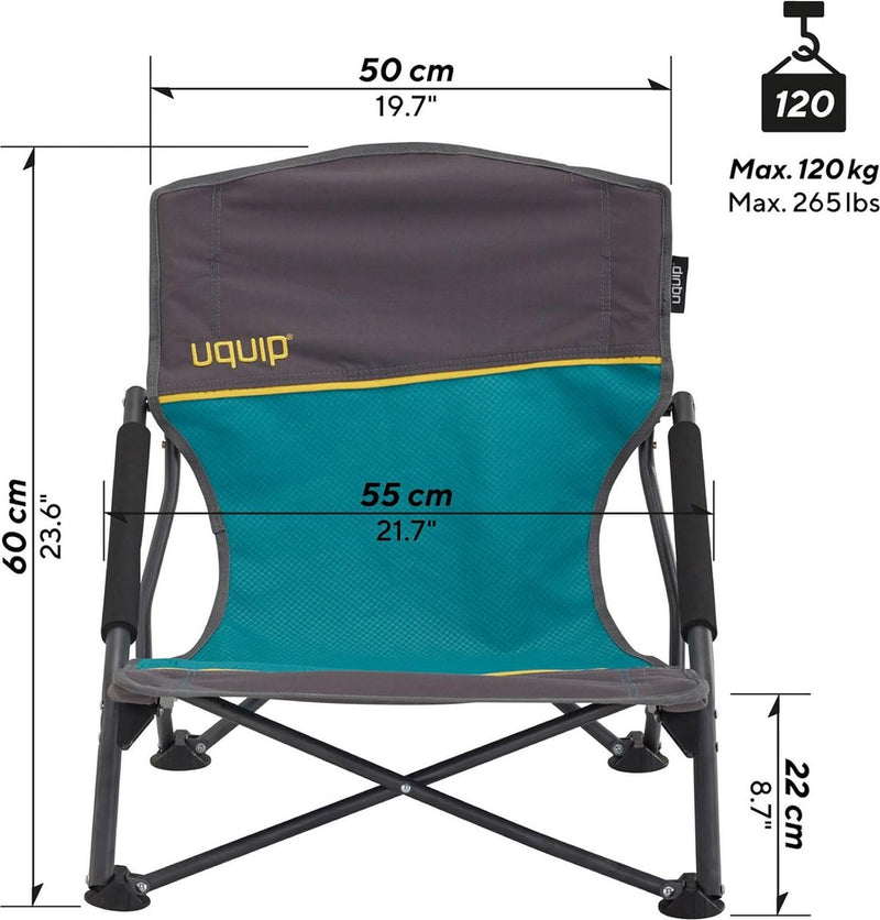 Strandstoel Sandy Campingstoel, vouwstoel, klapstoel, opvouwbaar, laag, 120 kg