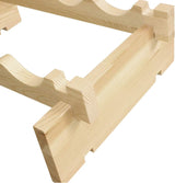 Flessenrek Wijnrek Stapelbare wijnrekken 6-laags wijnopslag voor 48 flessen Wijnrek Flessenrek Wijnopbergkast van hout