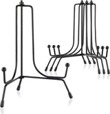 Set van 4 verbeterde antislipbordstandaarden voor display, 6 inch plaathouder displaystandaard, fotolijsthouderstandaard, zwart ijzeren ezelstandaard voor foto, decoratieve plaat, tafelkunst