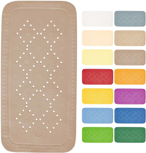 Taupe, douchemat, badmat, badmat, badmat, anti-slip, met zuignappen, ca. 36 x 91 cm