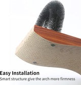 Kattenborstel, versie 2.0 ontharingsblad met hoogwaardig krabkarton, krabblad met krabplank, kattenrugverzorging, kattentrimapparaat met krabkussen, speelgoedborstel voor katten/honden