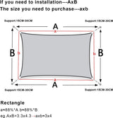 Zonnezeil, rechthoekig, 3 x 4 m, waterdicht, zonwering, weerbestendig, zeil, baldakijn, uv-bescherming, voor balkon, terras en tuin, grijs antraciet