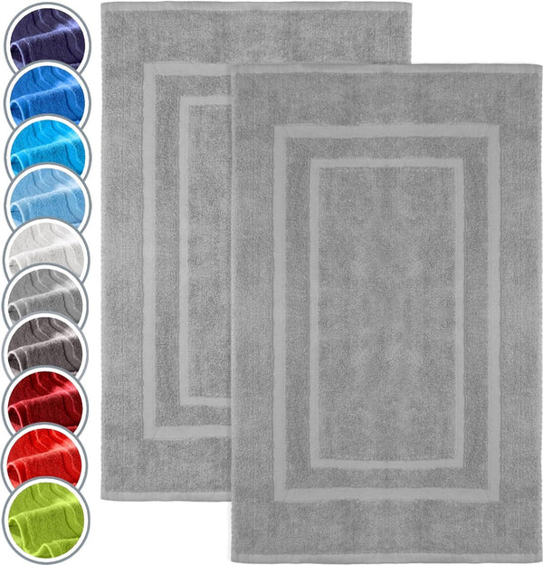 2-pack badmatten badmatten 100% katoen 50 x 80 cm douchematten douchematten dubbelpak