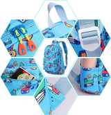 Kinderrugzak jongens peuterschool tas kleuterschoolrugzak dagrugzak cartoon munten portemonnee voor 3-5 jaar, 23 x 13 x 30 cm