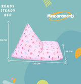 Bed Kinderen Piramidevorm Comfortabel Peuter Zacht Kindveilig Speelkamer Zitzak (Regenboog)