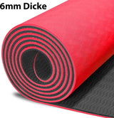 yoga- en fitnessmat, thermoplastische elastomeer, antislip, milieuvriendelijk, hypoallergeen en huidvriendelijk, SGS-gecontroleerd, ideaal voor yoga, pilates en fitness, met tas en draagband, 183 x 61 x 0,8 cm