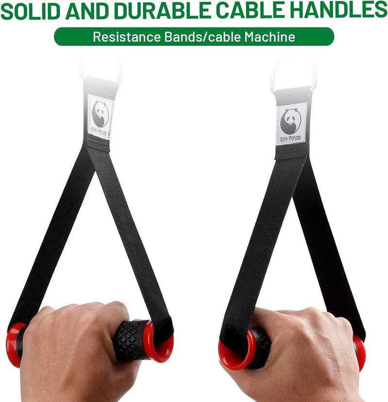 2 stuks eenhandsgrepen, lattrekgreep voor fitnessbandenset, ideaal voor workout aan het trekkoord, kabelstation of krachttoren, oefeningen