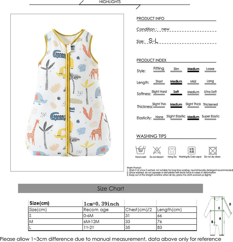 Slaapzak voor baby's, winter, jongens, babydeken, meisjes, slaapzakken, 1,5 tog dik, warme pyjama, kinderen, uniseks, slaapzak, beige, 6-12 maanden