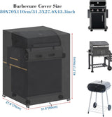 Weerbeschermhoes, grillafdekking, grill, beschermhoes, gasgrill, winterbestendig, waterdicht, uv-bestendig, BBQ-grillafdekking 80 x 70 x 110 cm