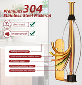Keukenrolhouder zonder boren goud met dempende werking, eenhandsbediening kast RVS papierrolhouder wand zelfklevend en boorbaar voor keuken- en badkamer keukenrolhouder