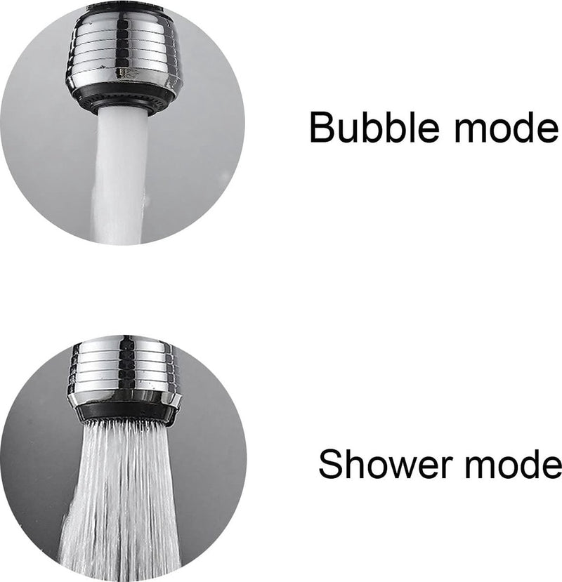 2 stuks flexibele kraanbeluchter, kraanverlenging, kraanbeluchter, voor kranen en douches in de meeste keukens, badkamers, bars en toiletten (2 modi)