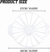 Taartverdeler, 1 stuk ronde taartverdeler, taartverdeler, kunststof taartverdeler voor het snijden van 14/16 identieke taartstukken (wit)