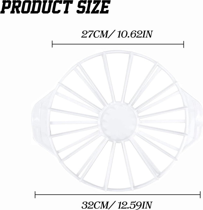 Taartverdeler, 1 stuk ronde taartverdeler, taartverdeler, kunststof taartverdeler voor het snijden van 14/16 identieke taartstukken (wit)