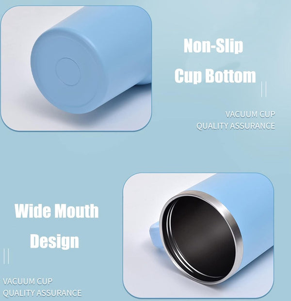 1182 ml 40 oz koffiemok to go, dubbelwandige roestvrijstalen vacuüm geïsoleerde mok met handvat en rietje, draagbare automok beker, thermische mok, koffiekopje voor warme en koude dranken