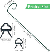 10 stuks plantenkooi steunringen planten, plantenhouders, metalen roest, plantensteunstaven voor tuin, plantensteunen met 10 plantenclips voor amaryllis orchideeën, hortensia's