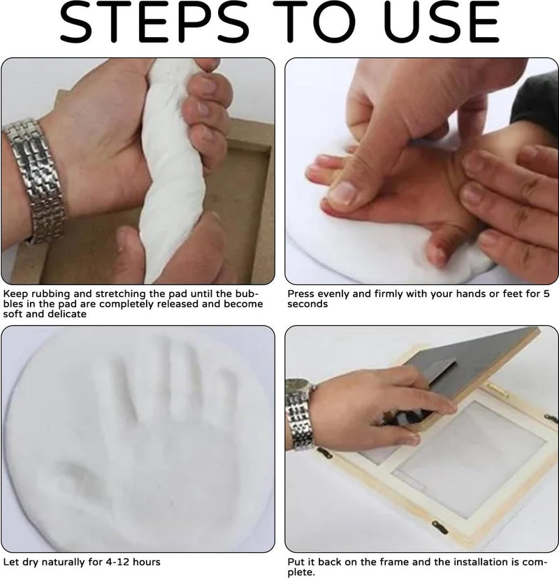 Printset Hond en Kat, Baby Handafdruk en Voetafdrukset, 3D Pootafdrukset met fotolijst voor printset, Hondenpootcadeau, Hondenwanddecoratie