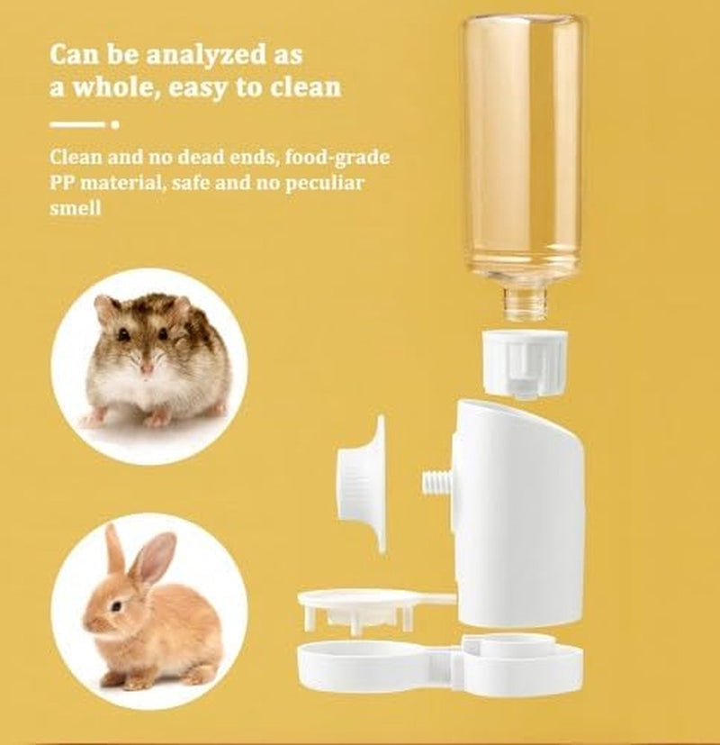 Automatische waterdrinkdispenser, 600 ml, huisdierdrinkfles, drinkfles voor konijnen, kleine dieren, hangende waterdispenser, voor konijnen, chinchilla, gel, fretten, hamsters