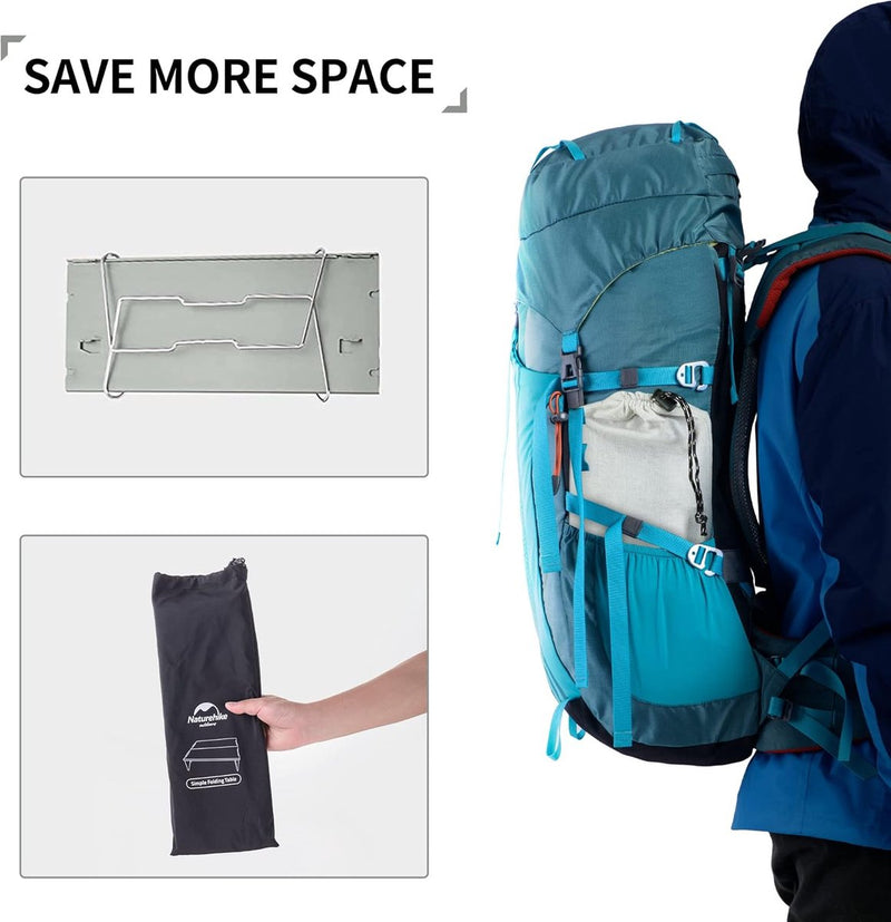 Klaptafel, kleine ultralichte campingtafel, mini-klaptafel, draagbare klaptafel voor wandelingen, fietstochten, picknick-maaltijden