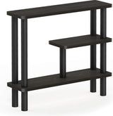 ruimtebesparend opbergrek, hout, espresso/zwart, 14,5 x 53 x 46,61 cm