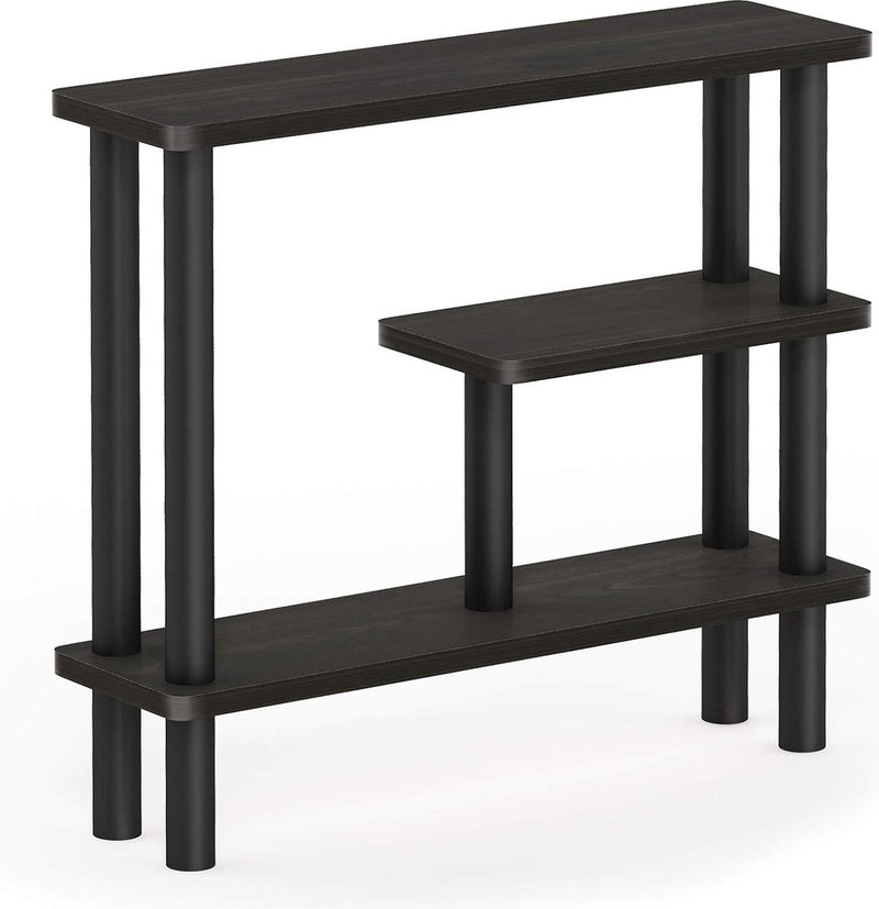 ruimtebesparend opbergrek, hout, espresso/zwart, 14,5 x 53 x 46,61 cm