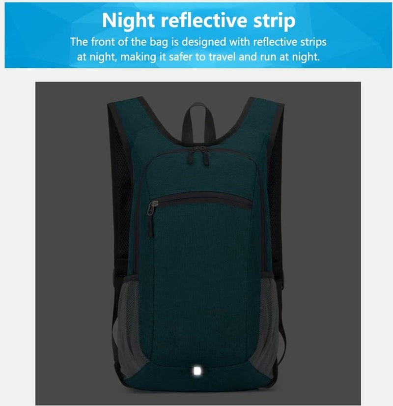 Lichte opvouwbare rugzak, 18 l, wandelrugzak, Oxford-stof, waterafstotend, dagrugzak, campingrugzak voor mannen en vrouwen, outdoorsport, reizen, wandelen, wandelen