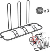 Fietsstandaard, voor 3 fietsen, standplaats voor 3 fietsen, 124 x 39,5 x 73,5 cm