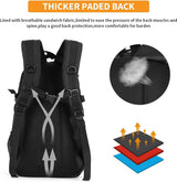 Tactische rugzak, 25 liter, waterdicht, trekkingrugzak, militaire Molle-rugzak voor kamperen, trekking, reizen, A-zwart., vakantie