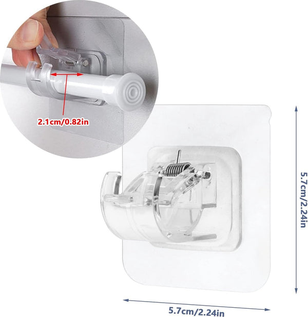 10 stuks gordijnroede zonder boren transparante zelfklevende gordijnroedebeugels zelfklevende haken voor gordijnroede voor keuken badkamer