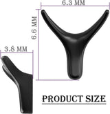 4 stuks dubbele wandhaken, garderobehaken, wandmontage, kledinghaken, zinklegering, handdoekhaken, ideaal voor garderobehaken, badkamer, keuken, kantoor, met schroeven, zwart