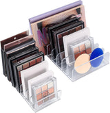2 stuks oogschaduw-organizer, acryl cosmetica-paletten, organizer van kunststof met 7 sleuven, make-up make-up opslag, make-upcontainer, poederpalettenhouder voor badkamer, werkblad, S + L
