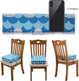 Zitverhoging voor baby's, draagbaar zitkussen, design voor kinderen, blauw/wit