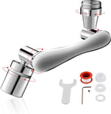 1440° draaibare waterkraan, straalregelaar, badkamerkraan, verlengstuk met waterbesparing, 2 sproeimodi, verlenger, sproeikop voor badkamer, keuken