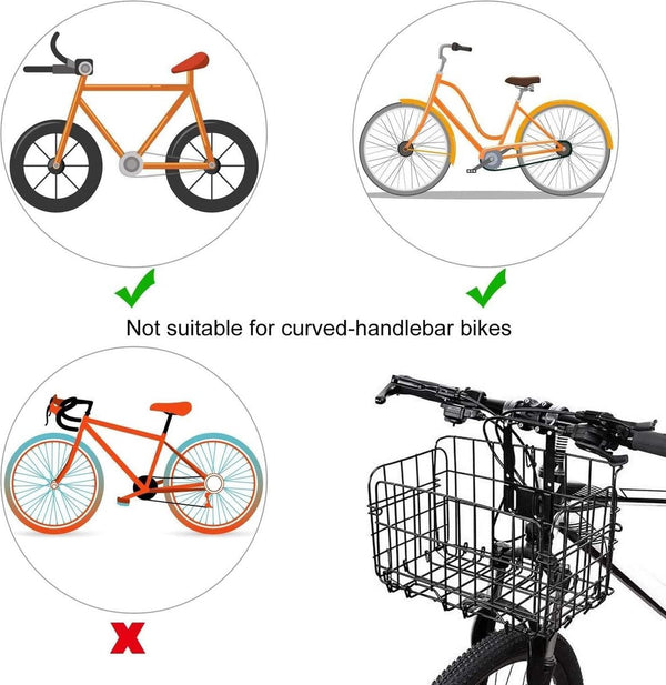 fietsmand, opvouwbaar, fietsmand voor, opvouwbare fietsmand van staal, montage op het voorste stuur of aan de achterste bagagedrager voor studenten, bergbeklimmers/cams