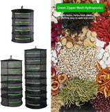 Droognet voor kruiden, 6-laags kruidendroogrek voor planten, met ritssluiting, inklapbaar ophangen, geschikt voor gedroogde bloemen, vis, vlees, kruiden, vruchten om te drogen kleding.