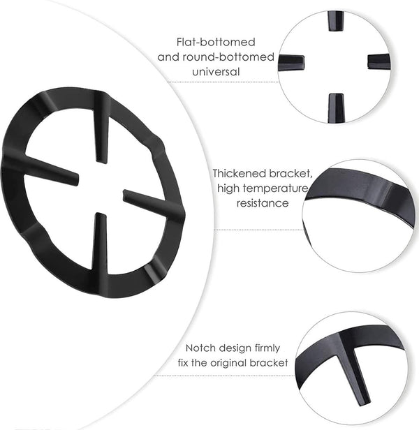 2 stuks wok ringondersteuning universele gietijzeren wok ring gasfornuis kruis, pannenhouder, gaskoker, rooster, opzetring, permanent voor gaskoker, espressomachine, koffiekooktoestel,