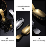 3 stuks gouden roestvrij stalen lepels, gouden dessertlepel, theelepel, theelepel, theelepel, theelepel, theelepel, meelschep, mini-schep, Kerstmis, kinderen, slabestek voor specerijen, zout