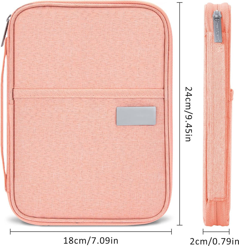 Paspoorttas Paspoorthoes Familiereisportemonnee Waterdichte reisorganisator voor opslag Creditcards ID Instapkaarten Tickets, roze, Klassiek