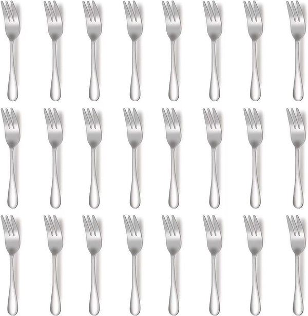 24 stuks 14,5 cm taartvorken, dessertvorken, roestvrij stalen set