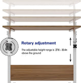Laptoptafel, 60 x 40 cm, bijzettafel op wieltjes, bedtafel, in hoogte verstelbaar, pc-tafel met wieltjes, staande tafel, mobiele computertafels, klein bureau, desktop met groef, nachtkastje,