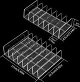 2 stuks oogschaduw-organizer, acryl cosmetica-paletten, organizer van kunststof met 7 sleuven, make-up make-up opslag, make-upcontainer, poederpalettenhouder voor badkamer, werkblad, S + L