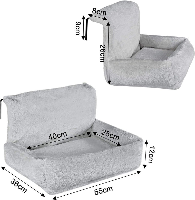 Kattenbed voor bevestiging aan de radiator, kattenhangmat, kleur naar keuze, grijs