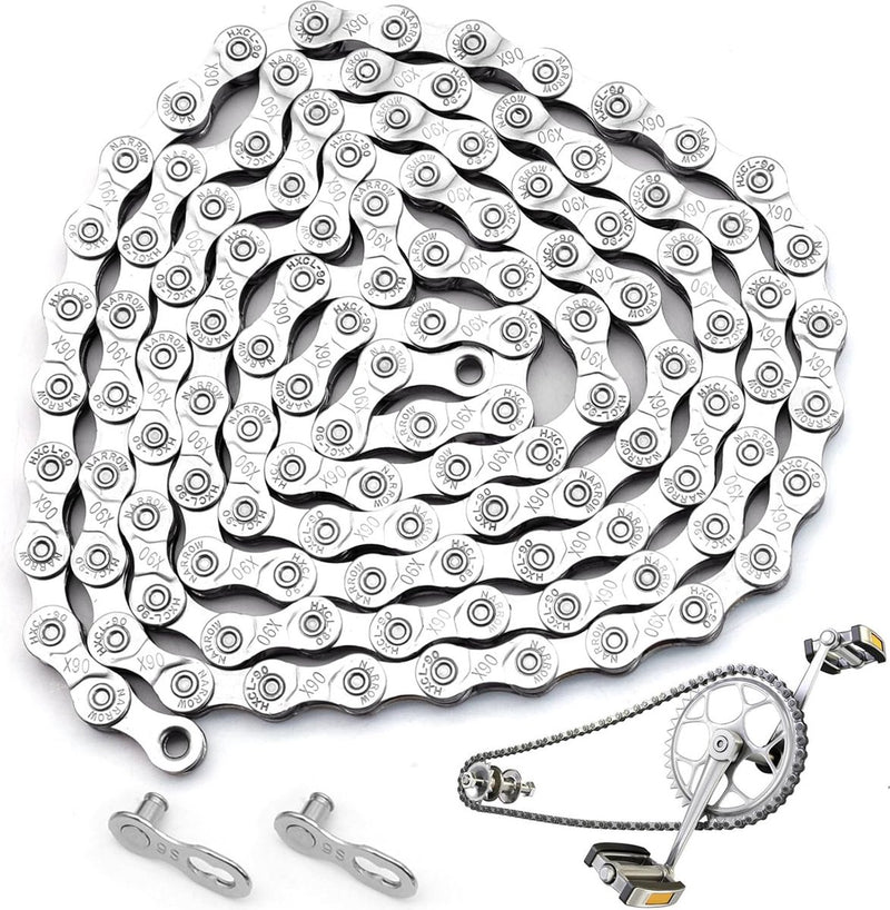 Fietsketting, 9-voudige fietsketting, 116 schakels, fietsketting-set voor MTB/Road/E-bike